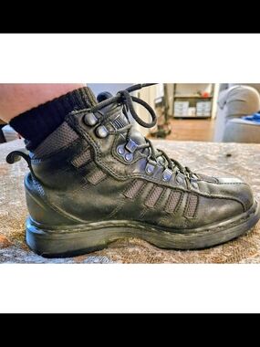 Dr. Martens Black Leather Lace-Up Hiking Ankle Boots